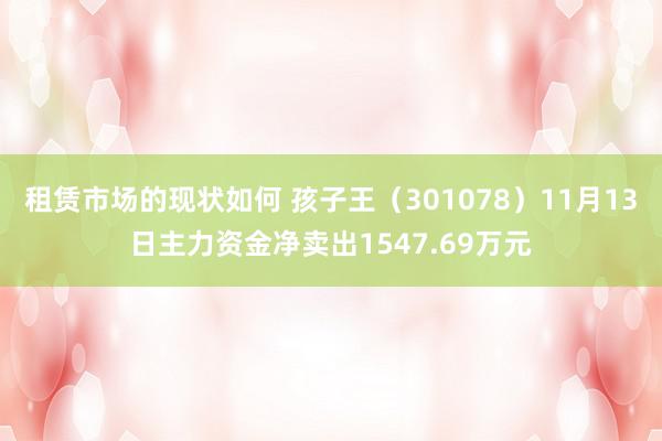 租赁市场的现状如何 孩子王（301078）11月13日主力资金净卖出1547.69万元