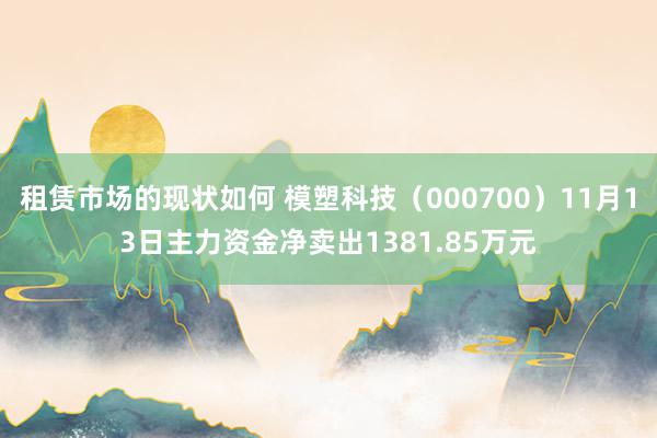 租赁市场的现状如何 模塑科技（000700）11月13日主力资金净卖出1381.85万元