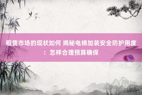 租赁市场的现状如何 揭秘电梯加装安全防护用度：怎样合理预算确保