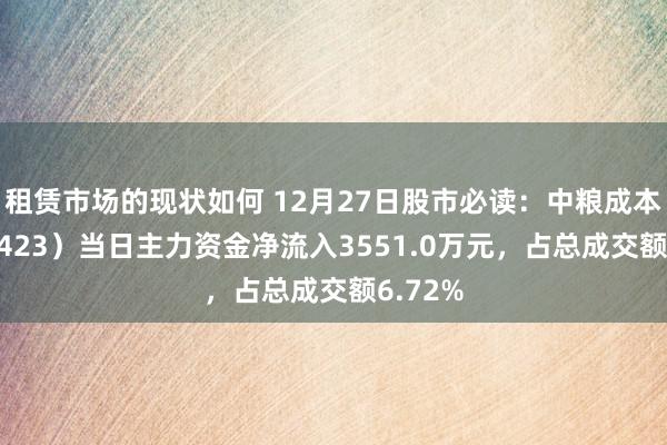 租赁市场的现状如何 12月27日股市必读：中粮成本（002423）当日主力资金净流入3551.0万元，占总成交额6.72%