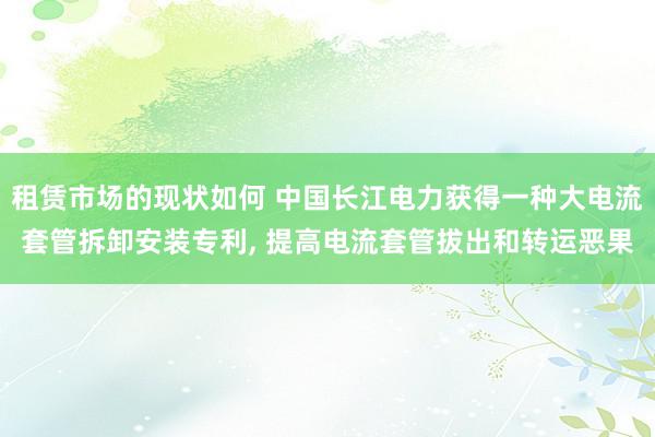 租赁市场的现状如何 中国长江电力获得一种大电流套管拆卸安装专利, 提高电流套管拔出和转运恶果