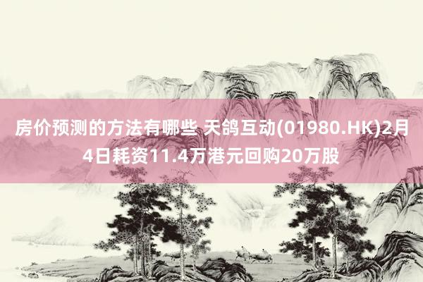 房价预测的方法有哪些 天鸽互动(01980.HK)2月4日耗资11.4万港元回购20万股