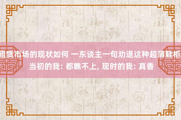 租赁市场的现状如何 一东谈主一句劝退这种超薄鞋柜, 当初的我: 都瞧不上, 现时的我: 真香