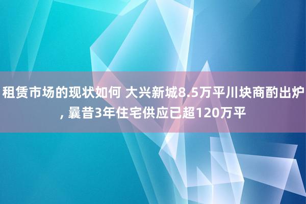 租赁市场的现状如何 大兴新城8.5万平川块商酌出炉, 曩昔3年住宅供应已超120万平