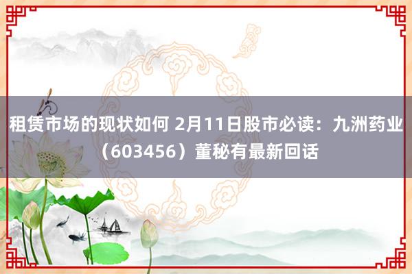 租赁市场的现状如何 2月11日股市必读：九洲药业（603456）董秘有最新回话