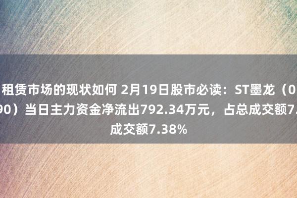 租赁市场的现状如何 2月19日股市必读：ST墨龙（002490）当日主力资金净流出792.34万元，占总成交额7.38%