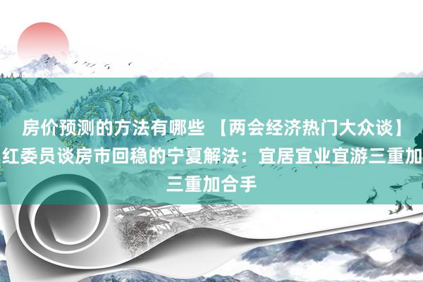 房价预测的方法有哪些 【两会经济热门大众谈】沈爱红委员谈房市回稳的宁夏解法：宜居宜业宜游三重加合手