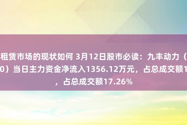 租赁市场的现状如何 3月12日股市必读：九丰动力（605090）当日主力资金净流入1356.12万元，占总成交额17.26%