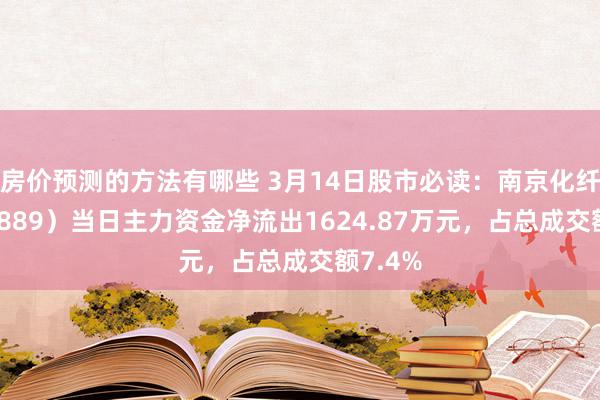 房价预测的方法有哪些 3月14日股市必读：南京化纤（600889）当日主力资金净流出1624.87万元，占总成交额7.4%